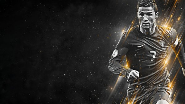 Cristiano Ronaldo Dark background Wallpaper