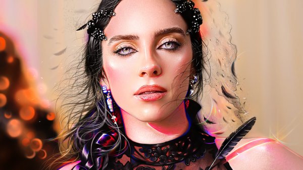 Billie Eilish Illustration Wallpaper