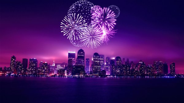 Chicago New Year celebrations Wallpaper