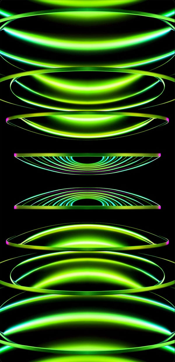 iPad Pro M2 Green abstract Wallpaper