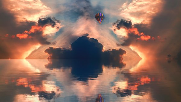Hot air balloon 8K Wallpaper