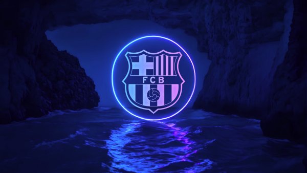 FC Barcelona Neon logo Wallpaper