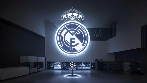 Real Madrid CF Glowing Logo Wallpaper