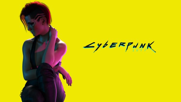 Cyberpunk Yellow background Wallpaper