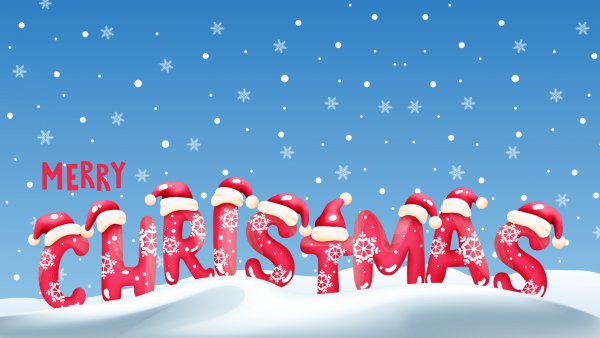Merry Christmas Snowfall Wallpaper