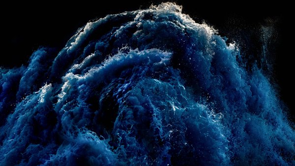 Waves Deep blue Wallpaper