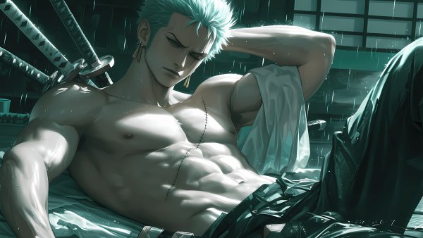Roronoa Zoro Green aesthetic Wallpaper