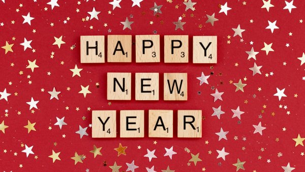 Happy New Year Scrabble letters Wallpaper