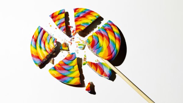 Broken Rainbow Lollipop Wallpaper