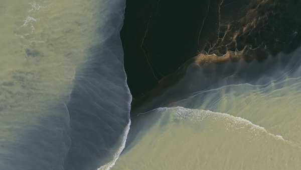 Black volcanic sand Aerial Photography Wallpaper