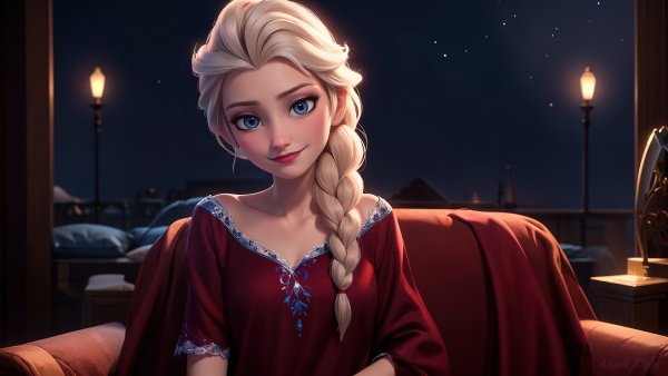 Elsa AI art Wallpaper