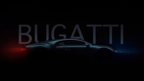 Bugatti Chiron Black background Wallpaper