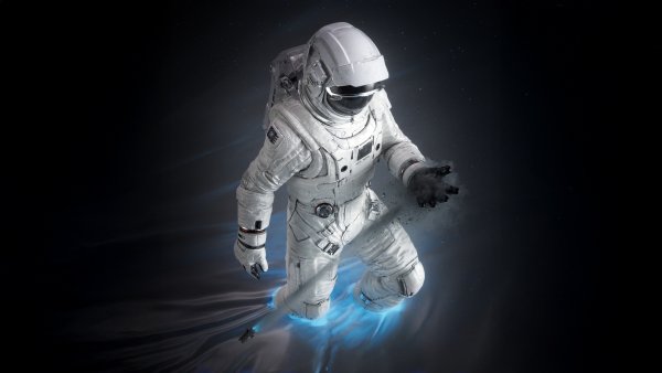 Astronaut Dark aesthetic Wallpaper