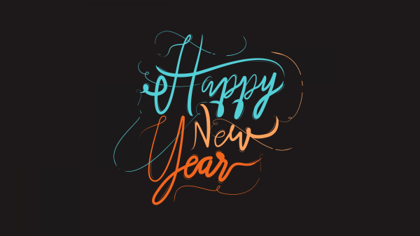 Happy New Year Text Wallpaper