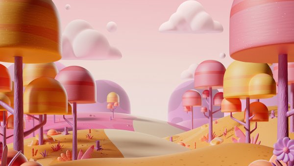 Geometric Forest Wallpaper
