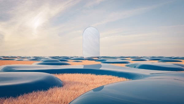 Glass obelisk Surreal Wallpaper