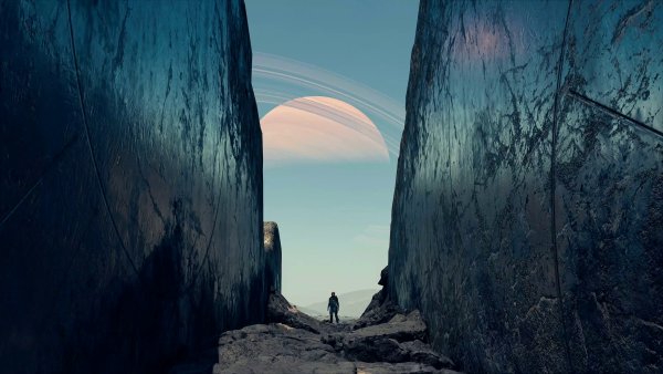 Starfield Astronaut Wallpaper