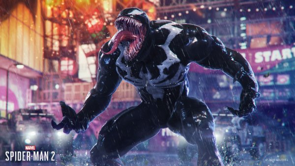 Venom in Marvel's Spider-Man 2 Game Wallpaper
