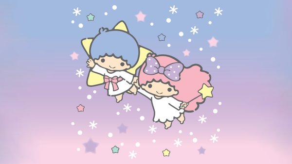 Flying Little Twin Stars Wallpaper