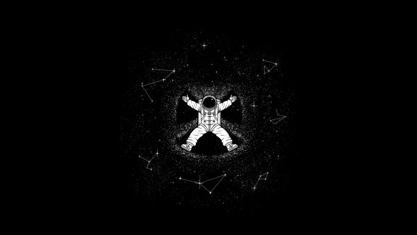Astronaut Minimal art Wallpaper