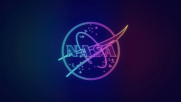 NASA Neon logo Wallpaper