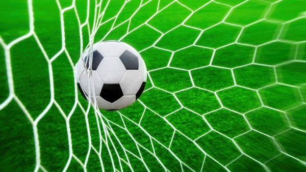 Soccer ball Goal net Wallpaper