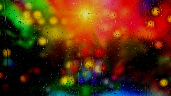Rain drops Bokeh Background Wallpaper
