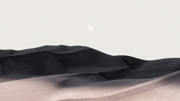 Sand Dunes Moon Wallpaper