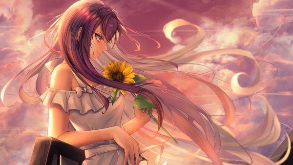 Anime girl Happy Mood Wallpaper