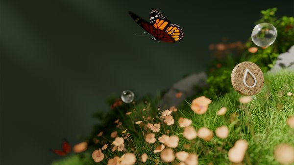 Monarch butterfly Landscape Wallpaper