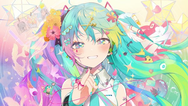 Hatsune Miku Colorful art Wallpaper