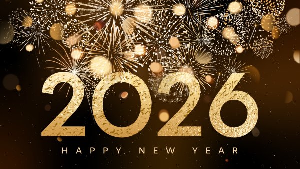 Happy New Year 2026 Fireworks Wallpaper