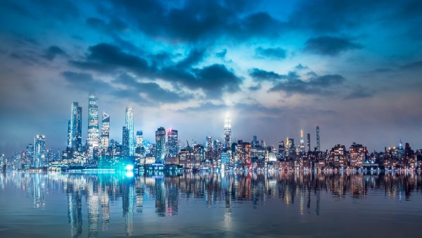 Cityscape Night City Wallpaper