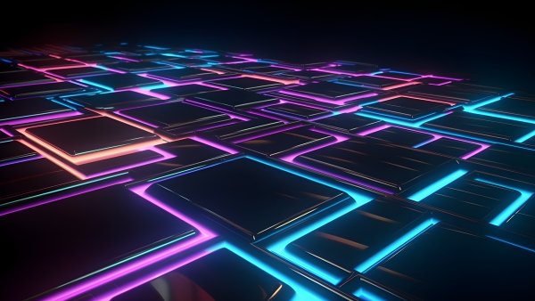 Neon Floor Wallpaper
