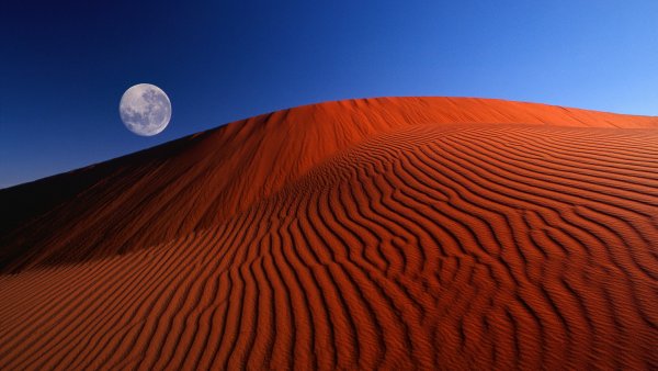 Full moon Dunes Wallpaper