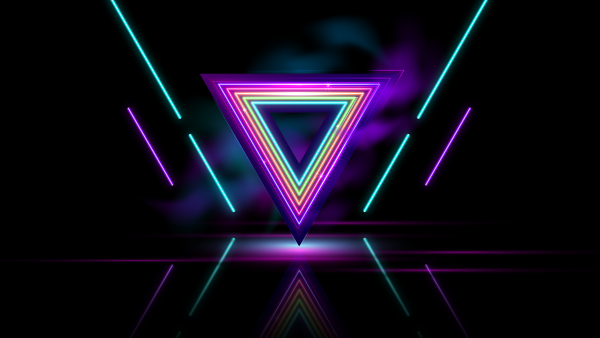 Triangles Neon colors Wallpaper