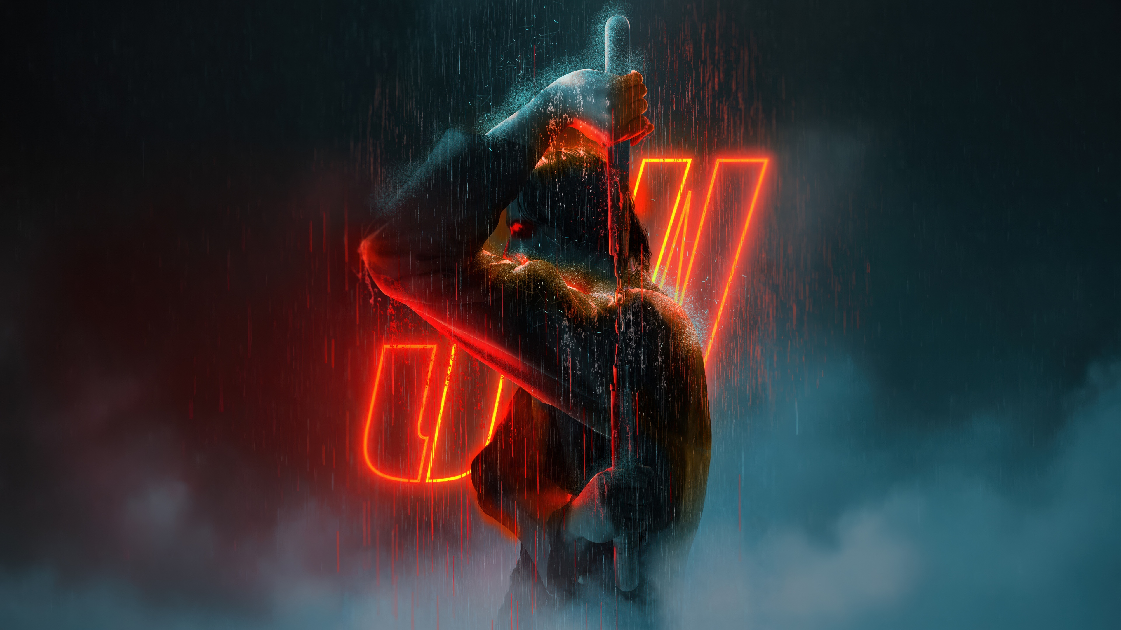 John Wick Neon art Wallpaper