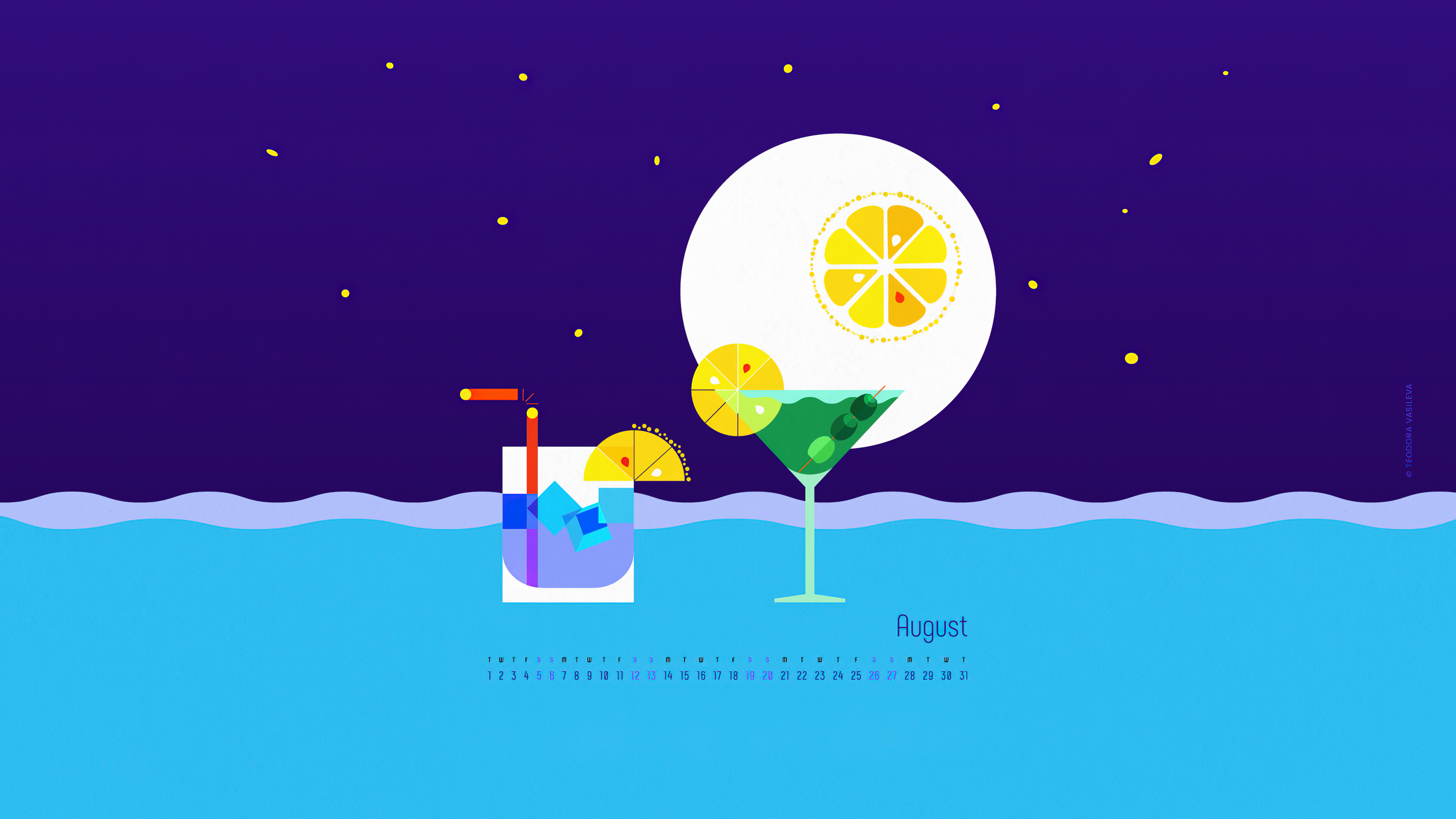August Calendar 2023 Wallpaper