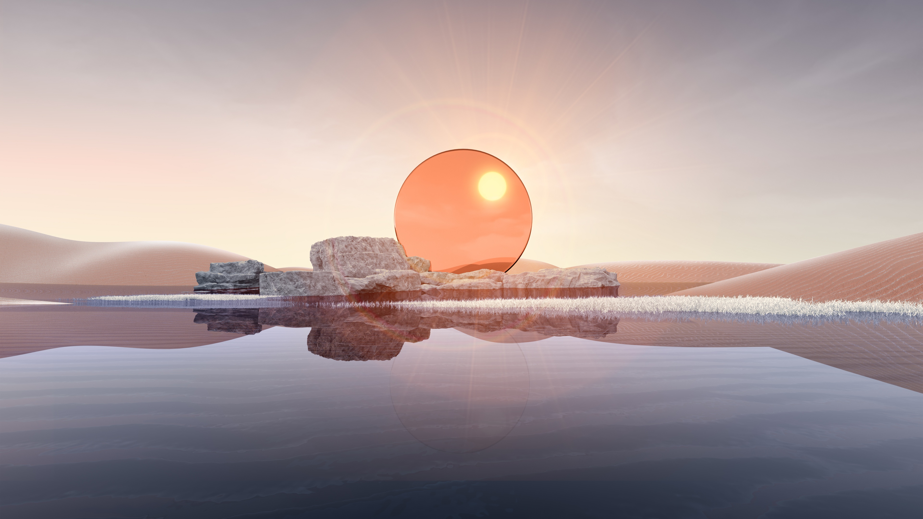 Desert Landscape Sunset Wallpaper