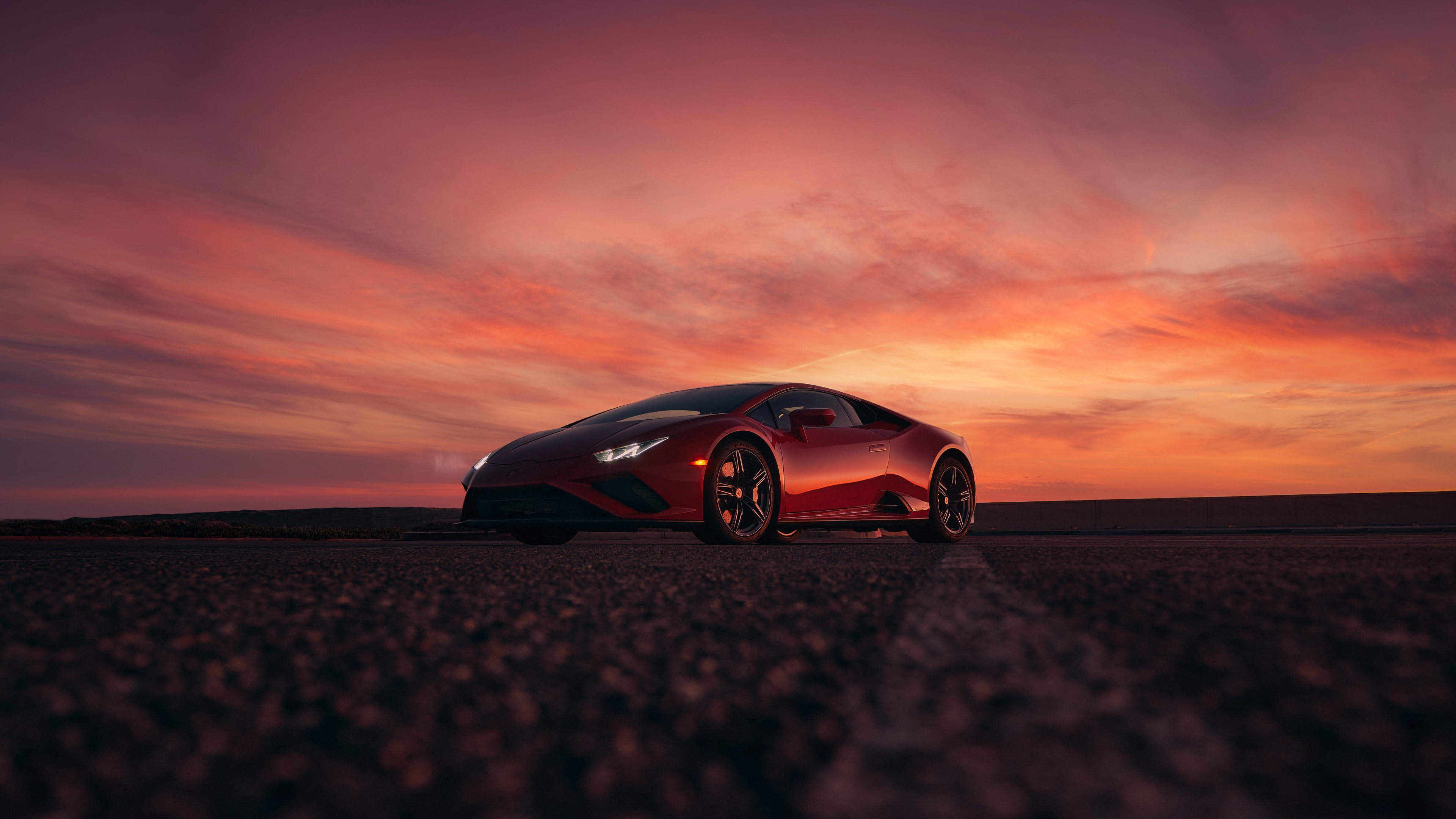 Lamborghini Huracan EVO RWD Sunset 5K Wallpaper