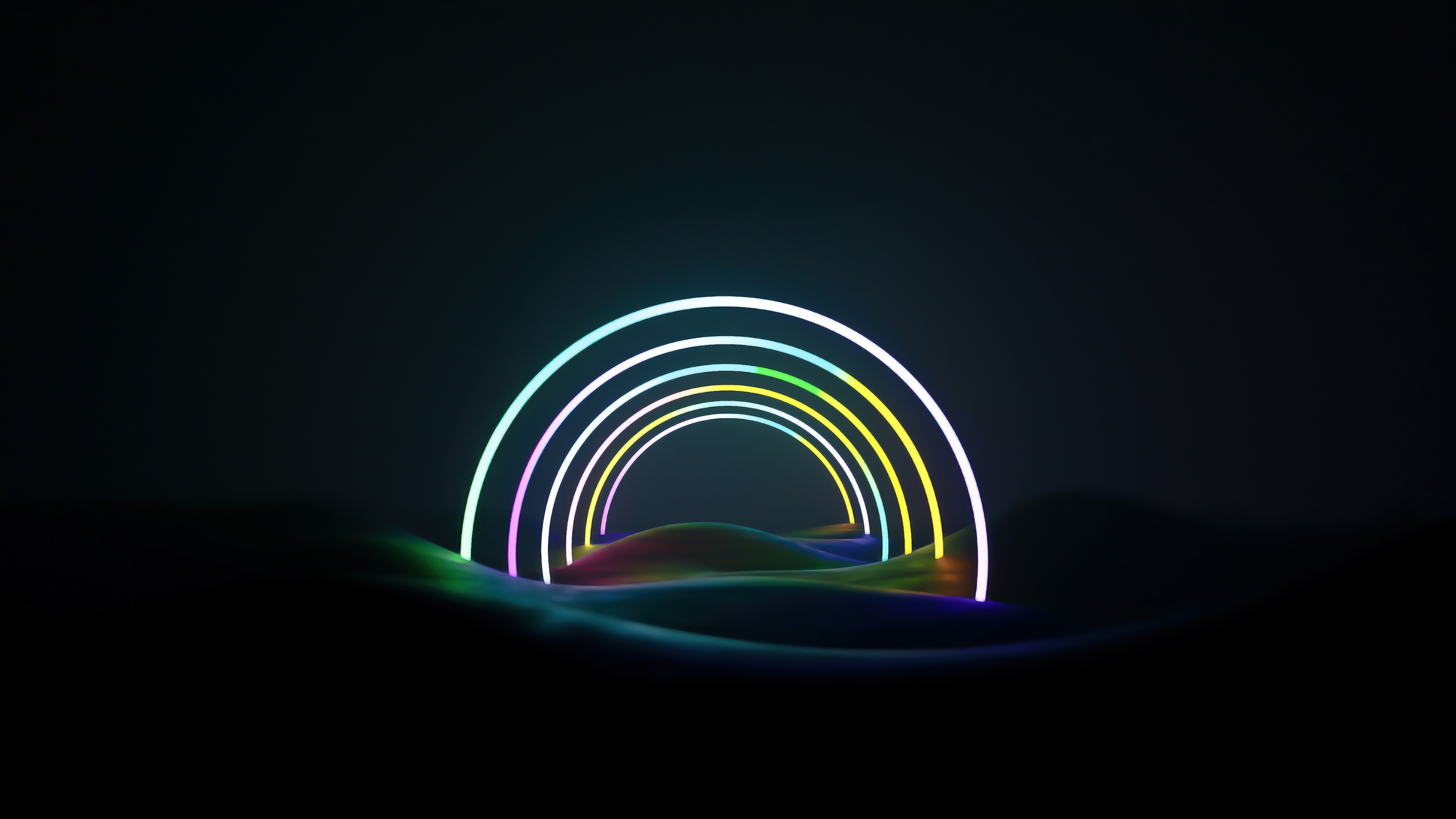 Neon art Rainbow Wallpaper