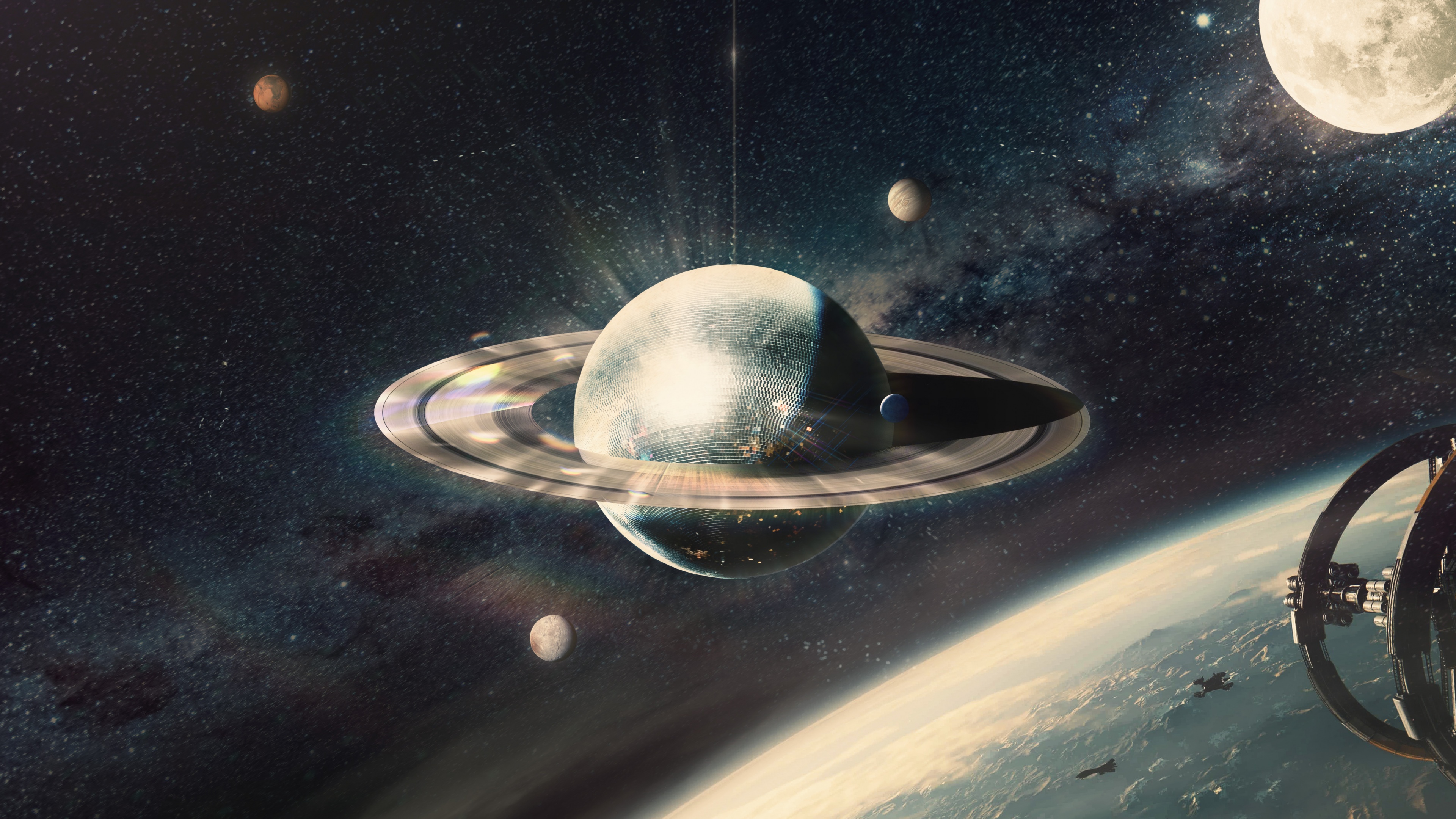 Saturn Solar system Wallpaper
