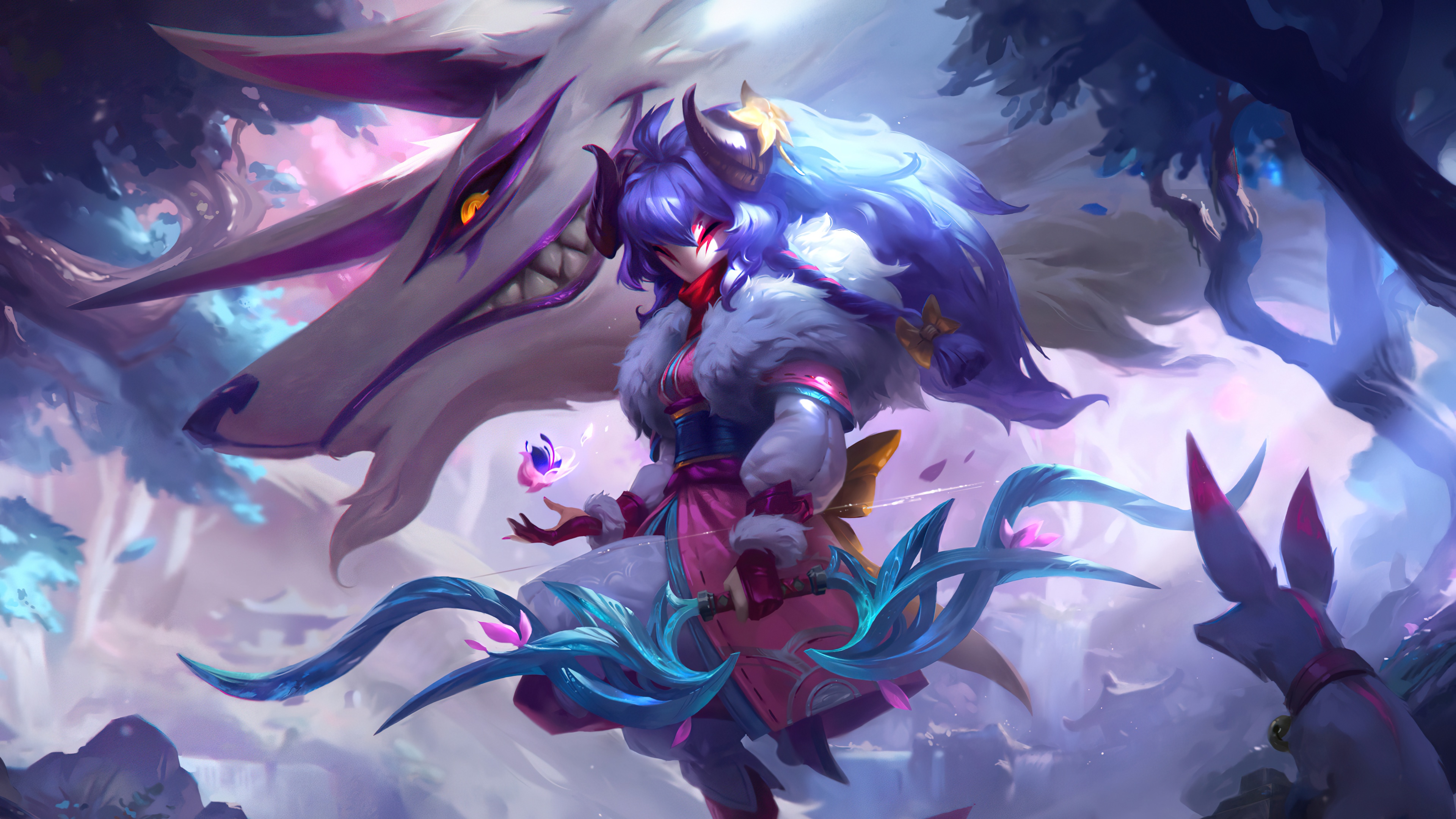 Spirit Blossom Kindred League of Legends Wallpaper