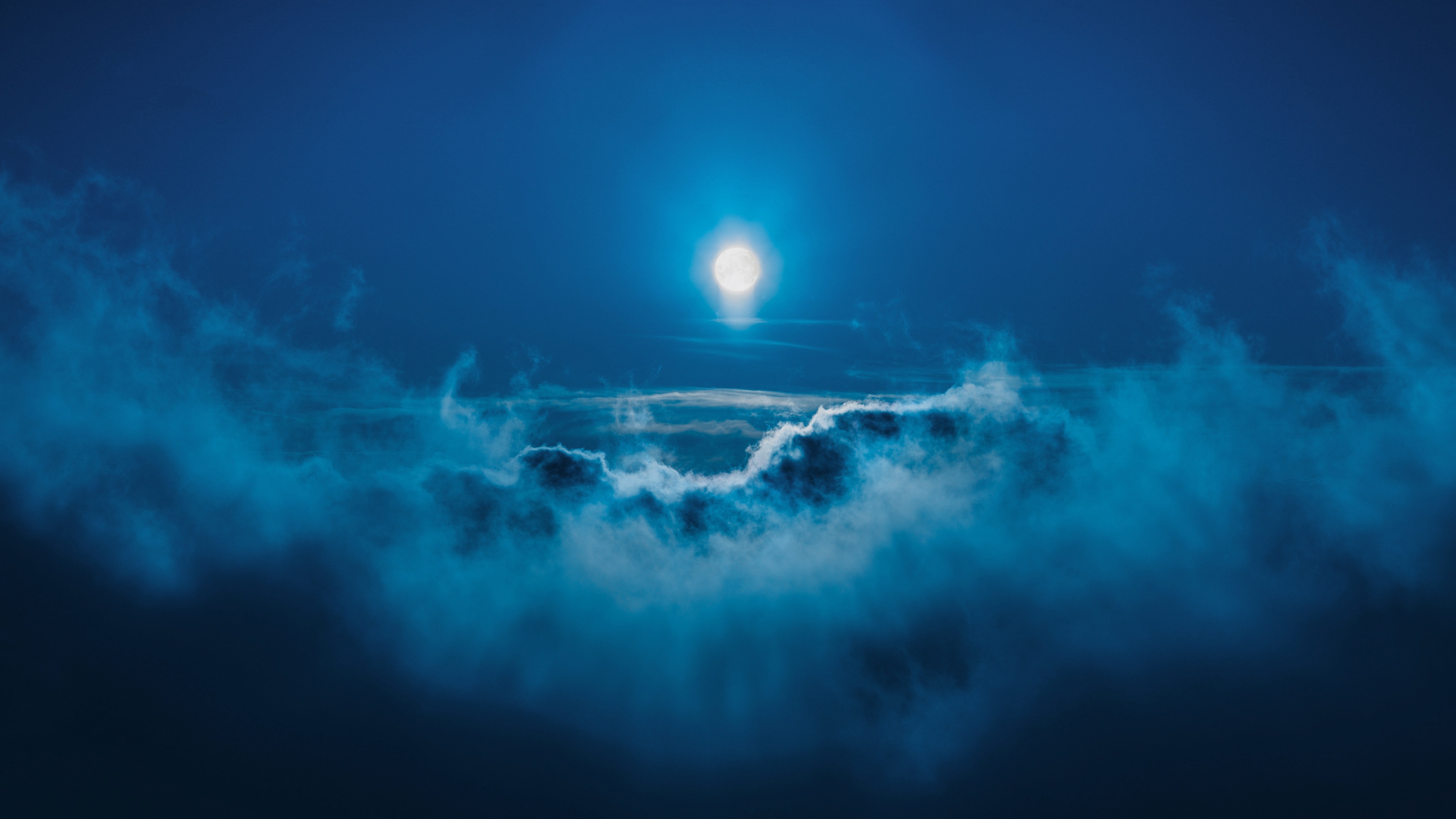 Moon Above clouds Wallpaper