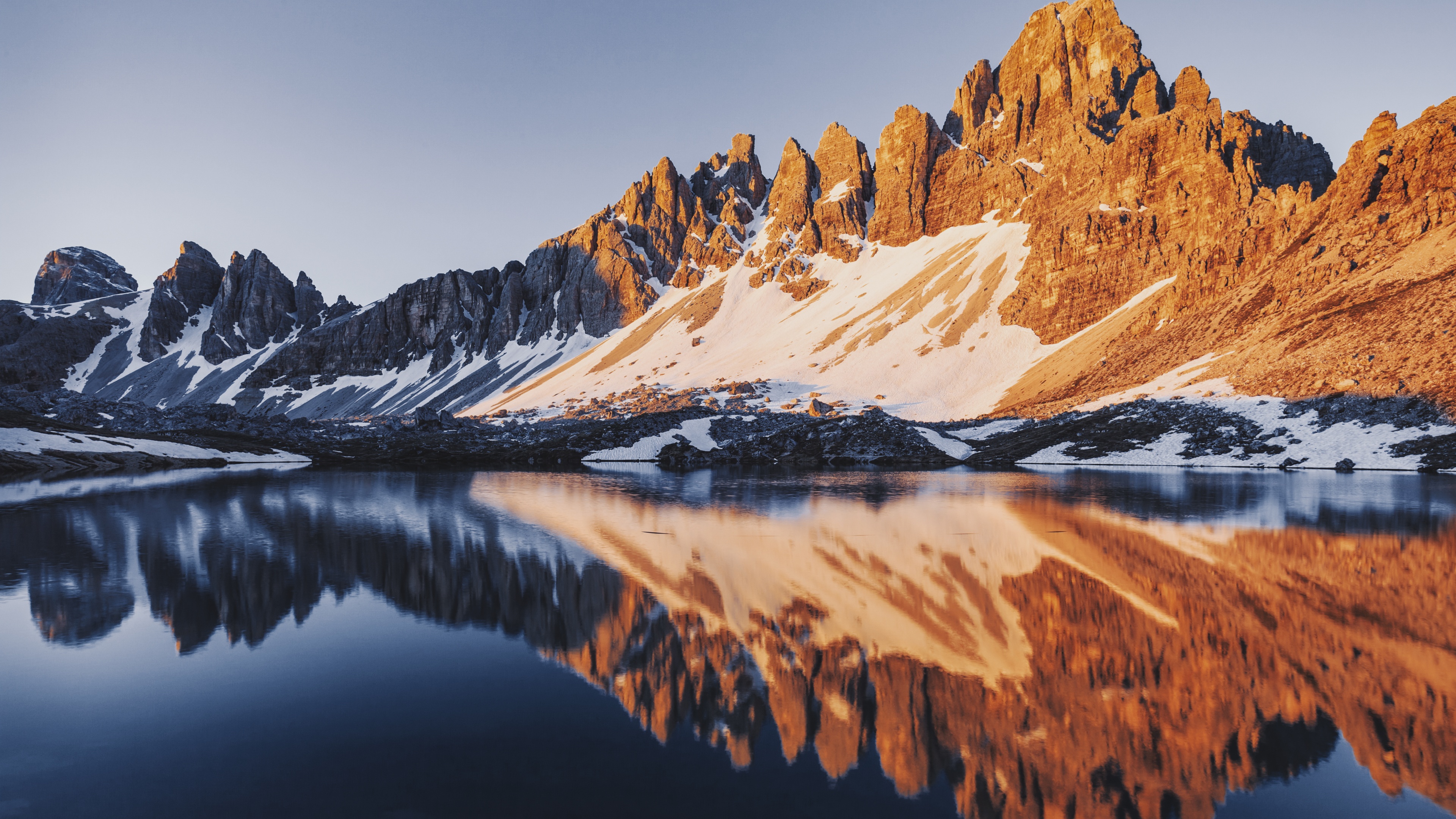 Lago di Piano Lake Three peaks of Lavaredo Wallpaper