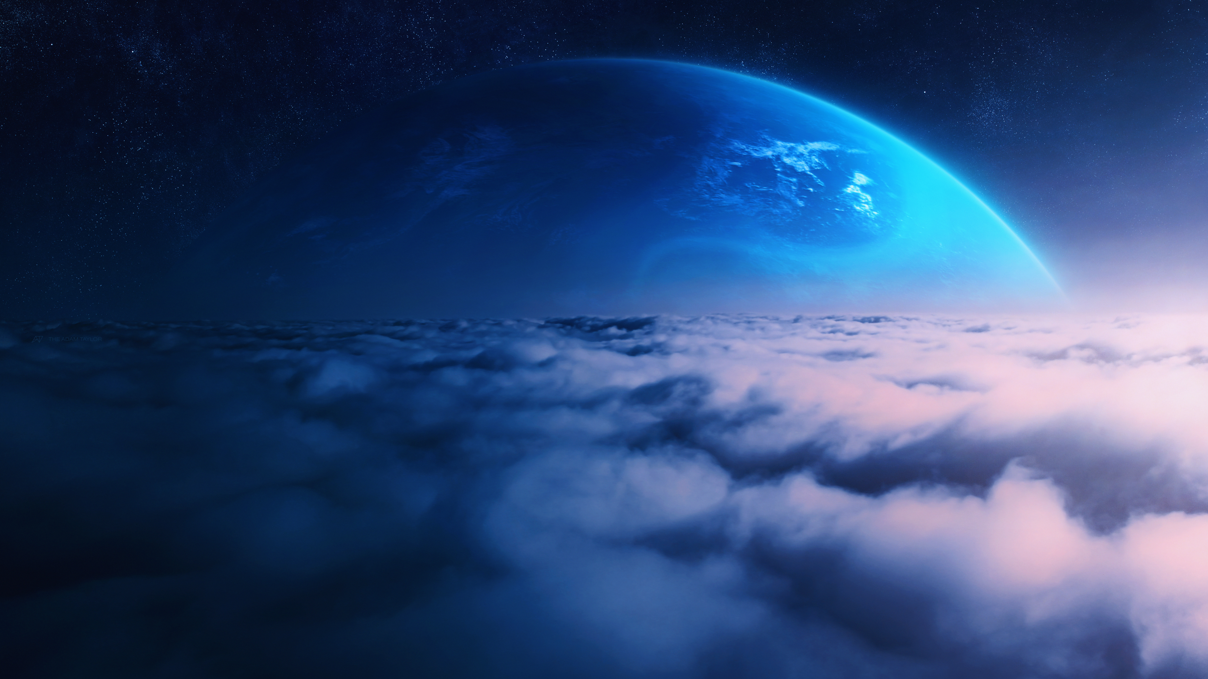 Planet Above clouds Wallpaper