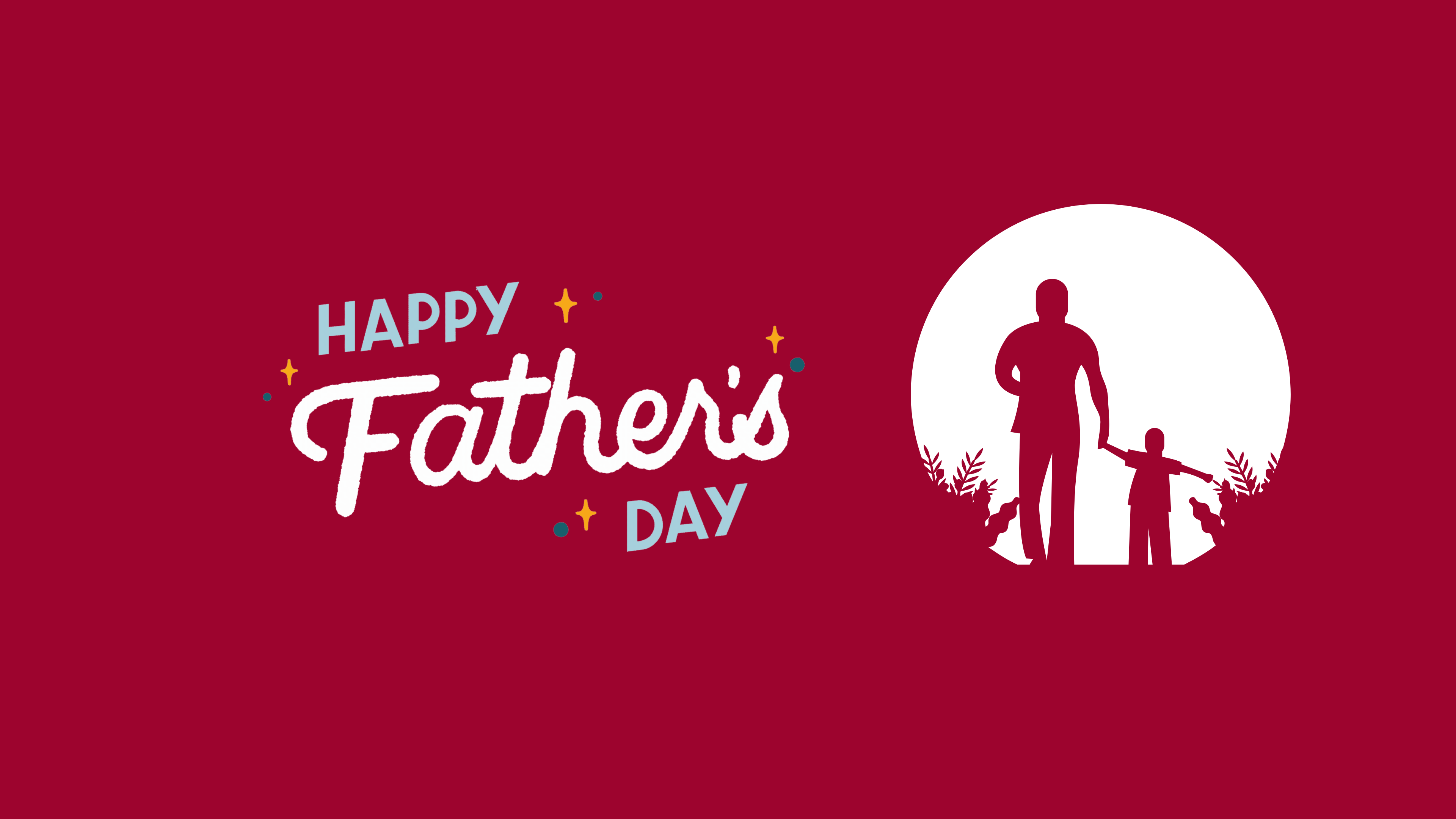 Happy Fathers Day Red background Wallpaper