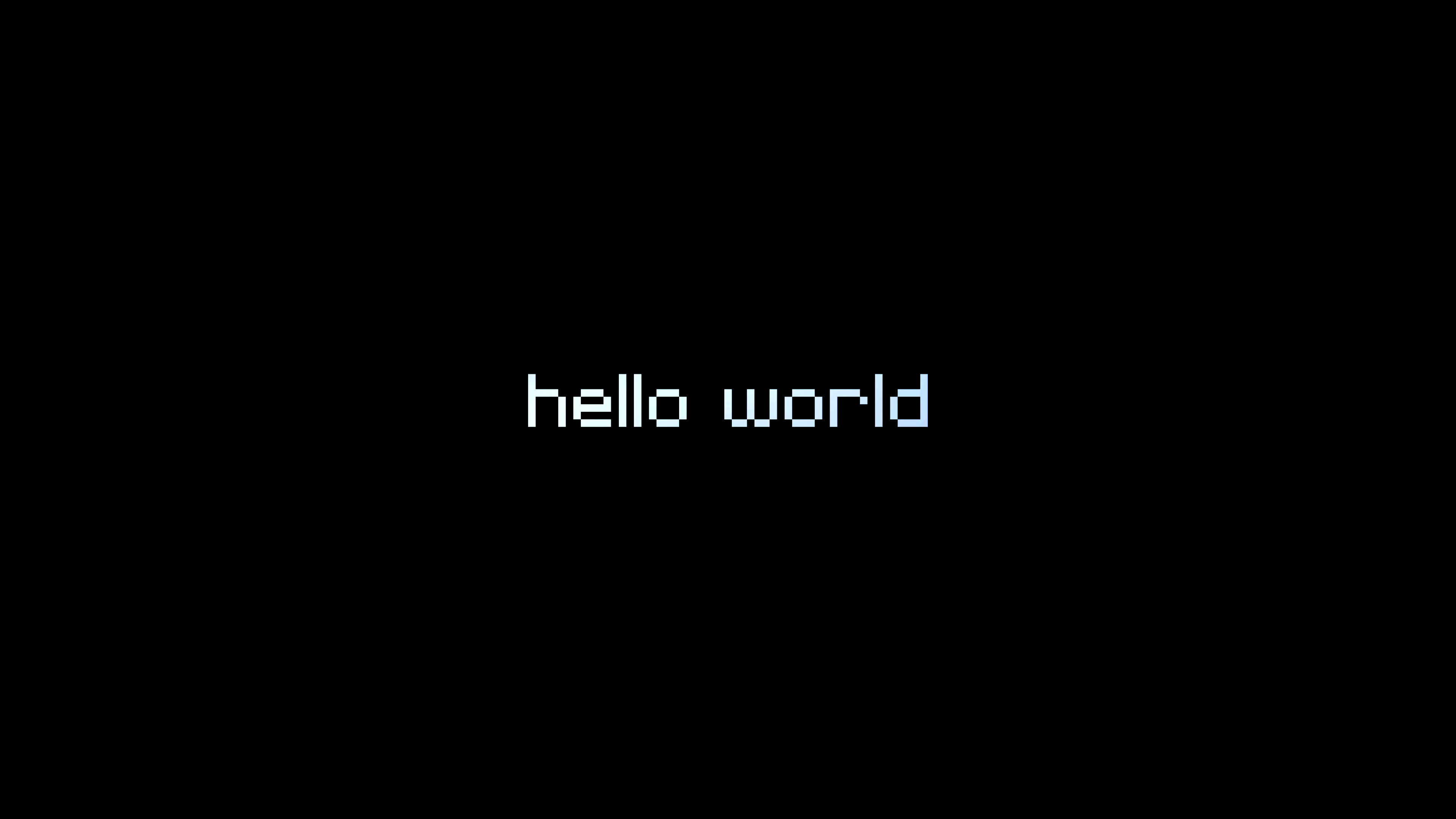 Hello world Pixel art Wallpaper