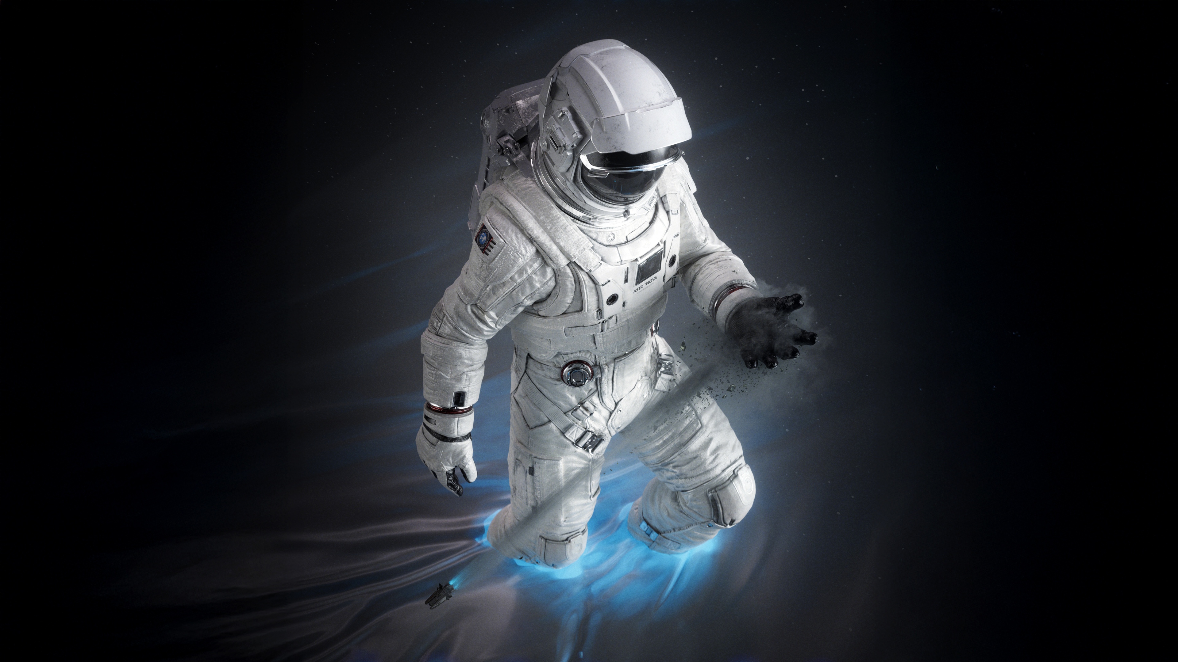Astronaut Dark aesthetic Wallpaper