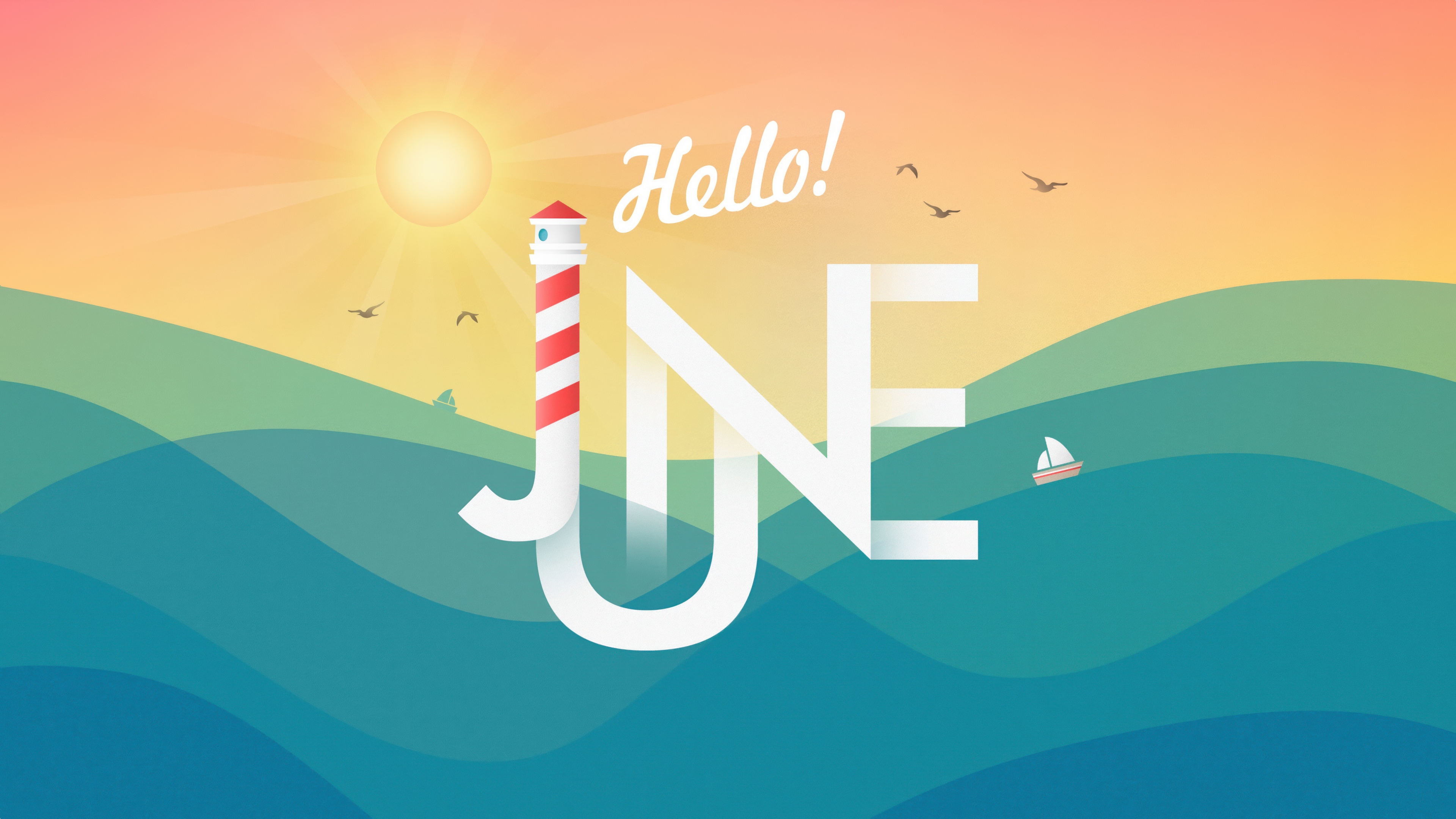 Hello June Summer Wallpaper